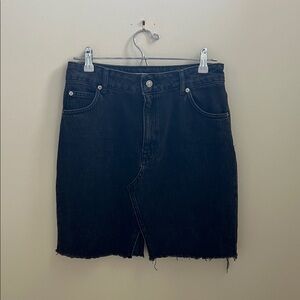 Topshop Moto Charcoal Denim Skirt